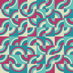 abstract bauhaus pattern background, bauhaus pattern with retro color theme