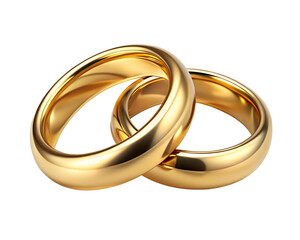 two gold wedding rings