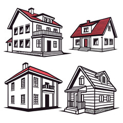 set of houses
