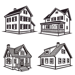houses set vectors