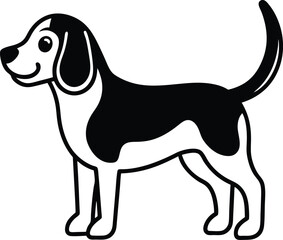 beagle dog vector illustration