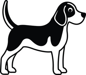 beagle dog vector illustration