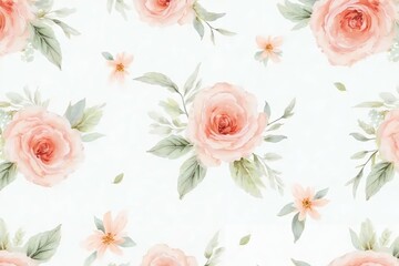 Soft blush pink and rose-toned flowers in a hand-painted watercolor style