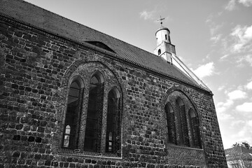 Wall of the historic, medieval in the city of Prenzlau