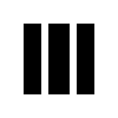 Image showing two vertical black bars positioned on either side of a central white rectangular area view