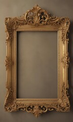 Antique gold picture frame, delicate filigree, aged patina,  decorative,  gold,  aged