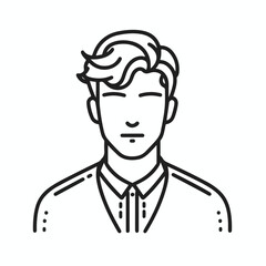 adult male line art vector
