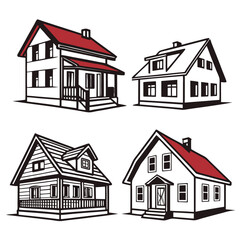 house sketch vector illustration