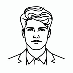 adult male line art vector