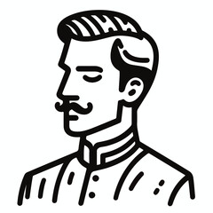 adult male line art vector