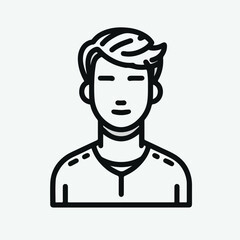 Fototapeta premium adult male line art vector