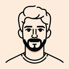 adult male line art vector