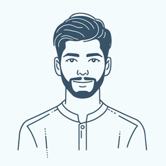 adult male line art vector