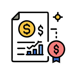 Business Growth and Success with Coins and Chart