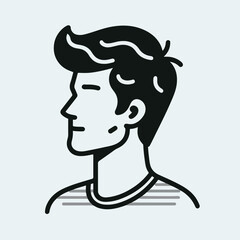 adult male line art vector