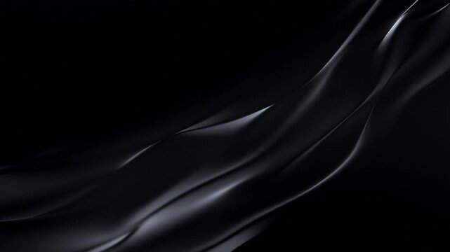 Dark Elegant Flowing Motion Background Loop.
Visual representation of a dark, flowing fabric against a black background. The fabric's undulating waves and subtle sheen create a sense of movement.