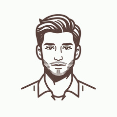 adult male line art vector