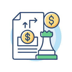 Business strategy for success, financial growth and investment