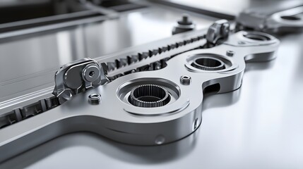 Precision Metal Gear Mechanism Closeup.