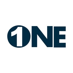 Bold ONE Typography Logo Design, Bold ONE negative space Logo Design