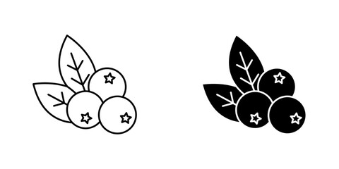 Blueberry icon vector illustration for web, ui designs