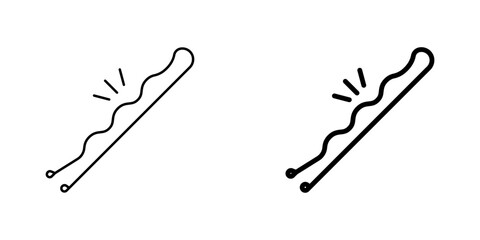 Bobby pin icon vector illustration for web, ui designs