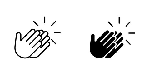 Clapping hands icon vector illustration for web, ui designs