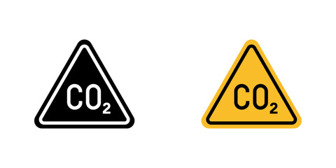 Obraz premium CO2 warning signs vector illustration for web, ui designs
