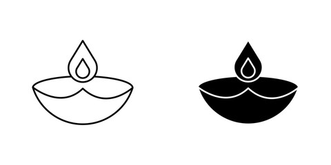 Diya icon vector illustration for web, ui designs