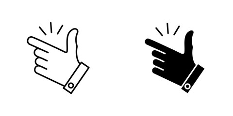 Finger snapping icon vector illustration for web, ui designs