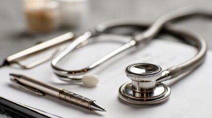 Medical Supplies on Clipboard