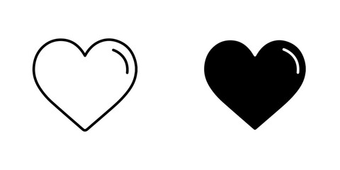 Heart icon vector illustration for web, ui designs