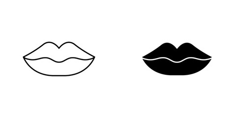 Lips icon vector illustration for web, ui designs