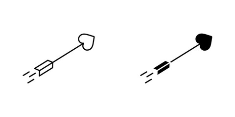 Love arrow icon vector illustration for web, ui designs