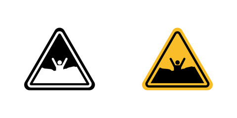 Mud warning signs vector illustration for web, ui designs