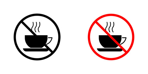 No coffee cup signs vector illustration for web, ui designs