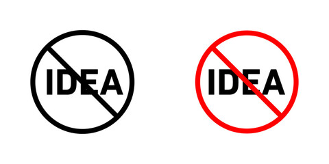 No Idea signs vector illustration for web, ui designs