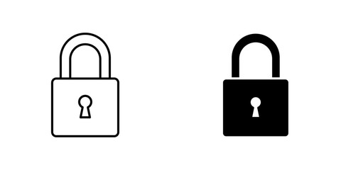 Padlock icon vector illustration for web, ui designs