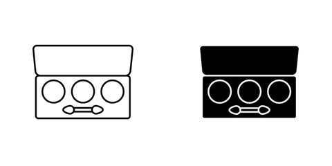 Palette with eyelash shadows icon vector illustration for web, ui designs