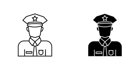 Police icon vector illustration for web, ui designs