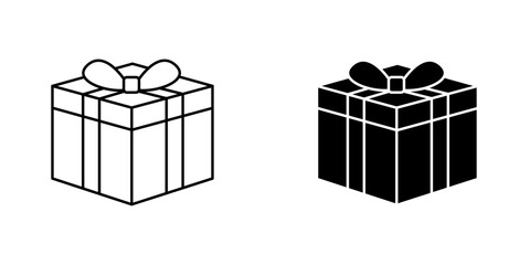 Present gift box icon vector illustration for web, ui designs