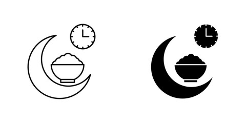 Ramadan iftar icon vector illustration for web, ui designs