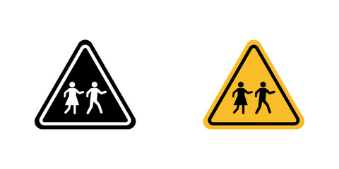 Obraz premium School crossing signs vector illustration for web, ui designs