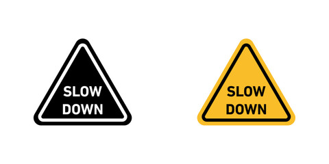 Obraz premium Slow down signs vector illustration for web, ui designs