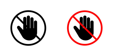 Stop sign icon vector illustration for web, ui designs