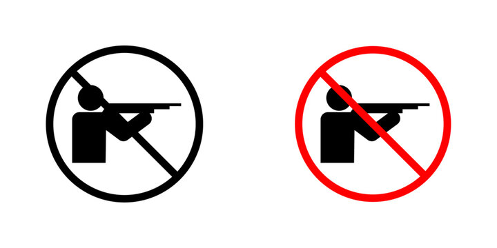 Stop hunting signs vector illustration for web, ui designs