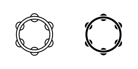 Tambourine icon vector illustration for web, ui designs