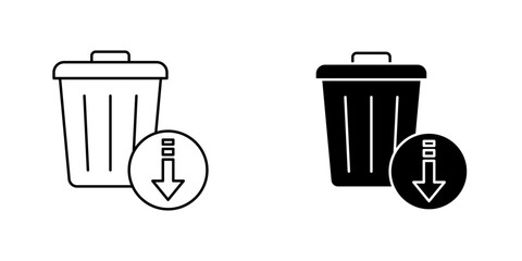 Waste reduction icon vector illustration for web, ui designs