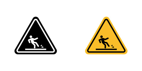 Obraz premium Wet floor sign vector illustration for web, ui designs