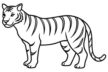 Minimalist Tiger Vector